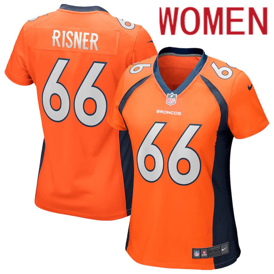Women Denver Broncos 66 Dalton Risner Orange Nike Game NFL Jersey